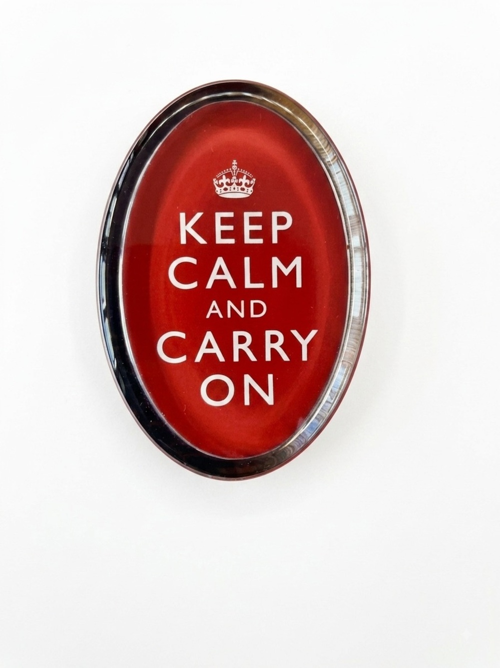 🇬🇧 Keep Calm and Carry On Glass Paperweight